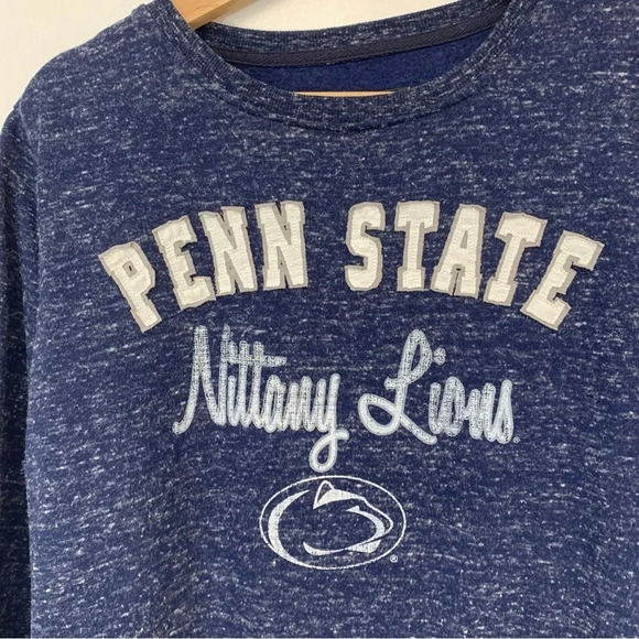 Penn State Woman Top Medium  Blue Nittany Lions Long Sleeve Hi Lo Knit Crew Neck - Picture 2 of 9